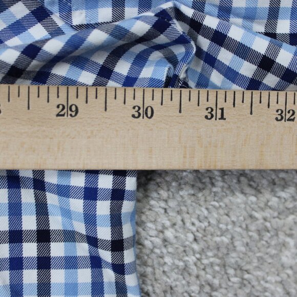 Duluth Wrinklefighter Shirt Adult 3XL XXXL Blue/White Checkered L/S Button Up - Picture 10 of 12